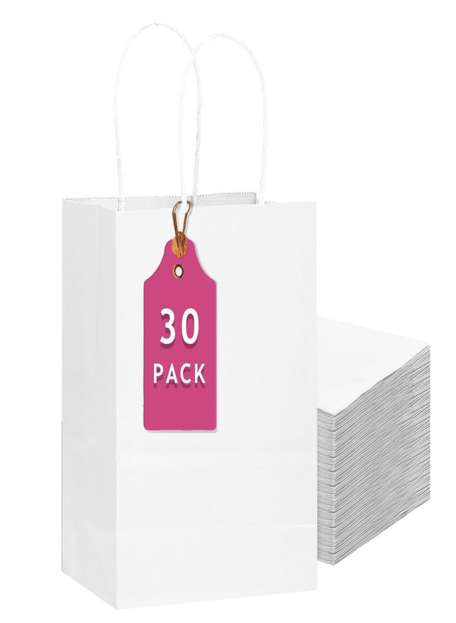 qiqee 30-Packs White Gift Bags with Handles Bulk 13''x5 x10 Large Size Paper Bags Multiple Uses (Large Size) - Image 1